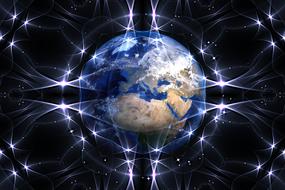 earth planet among fractals