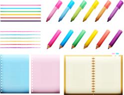 colorful school supplies