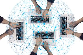 Network Social Abstract hands