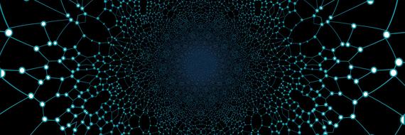 social network, abstract net in darkness