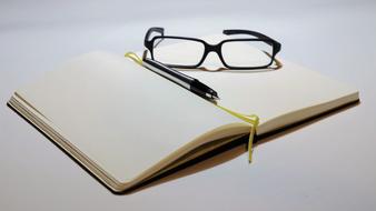 Notebook Record Paper glasses