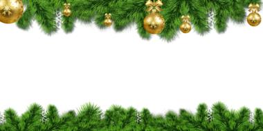 green Christmas frame