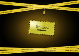 site under construction, banner