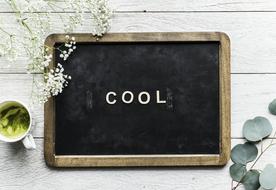cool word on black board