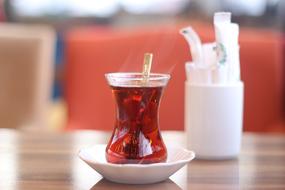 red turkish Tea on Table