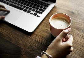 Laptop and Coffee Table