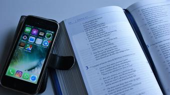 Study Book and phone