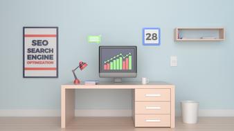 3d office room
