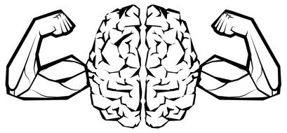 computer silhouette brain drawing