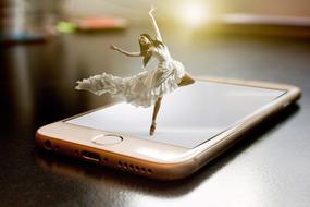 Ballerina Dancer on phone