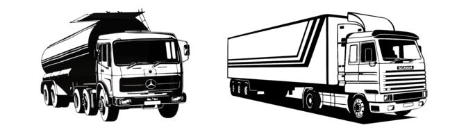 illustration of mercedes benz trucks