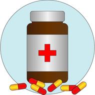 medication pills bottle drugs drawing