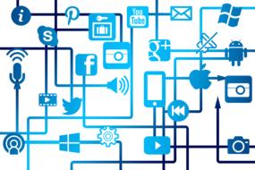 icon networks social drawing