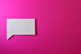 Conversation Balloon Text and pink background drawing
