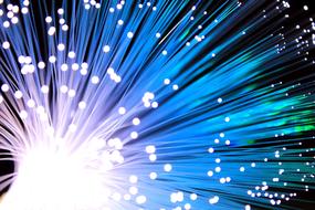 Fiber-Optic Cable Blue firework