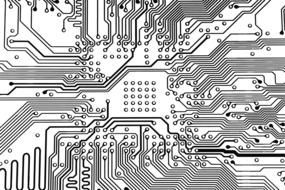 circuit board, black and white