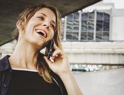 happy Calling girl