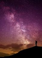 Universe Mountain Sky and person