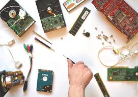 Hardware Electronics Repair hand