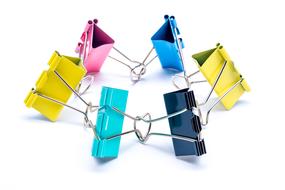 multi colored paper clips