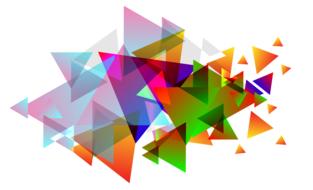 colorful triangles as abstract background