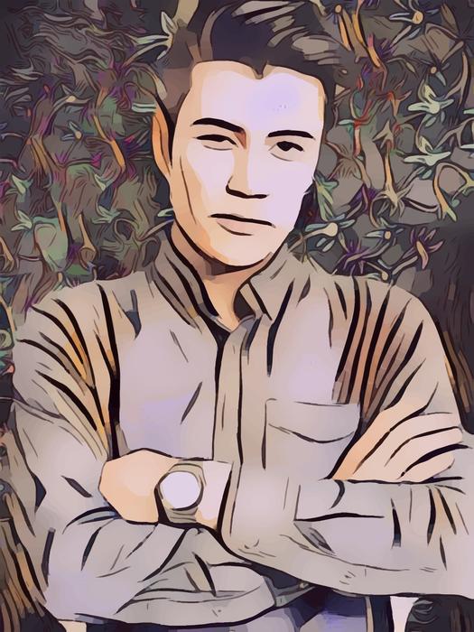 digital image of a serious guy
