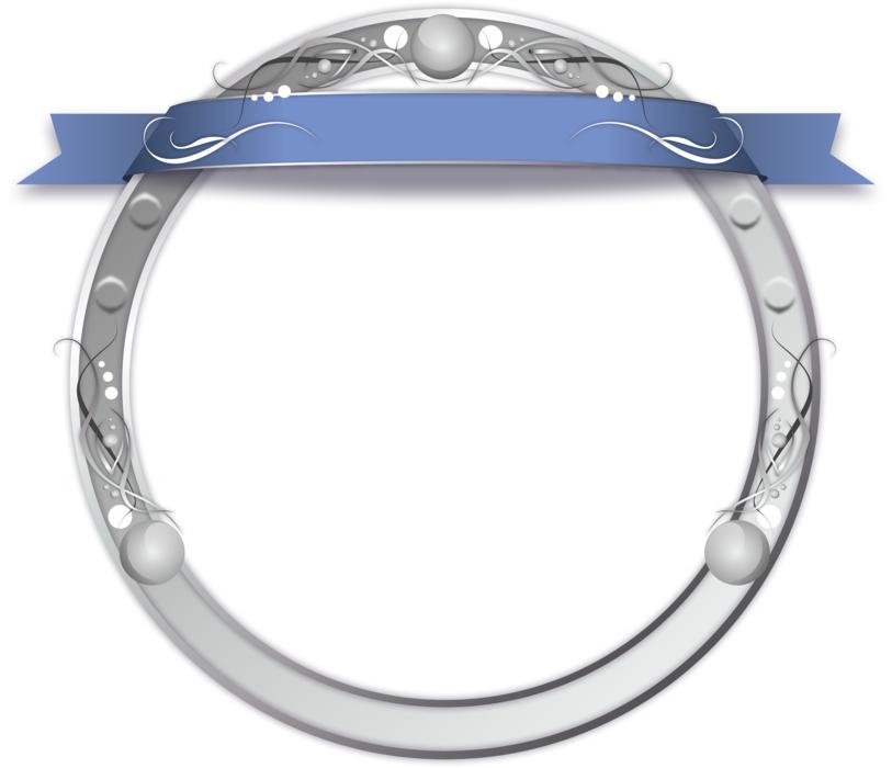 silver ring and blue ribbon