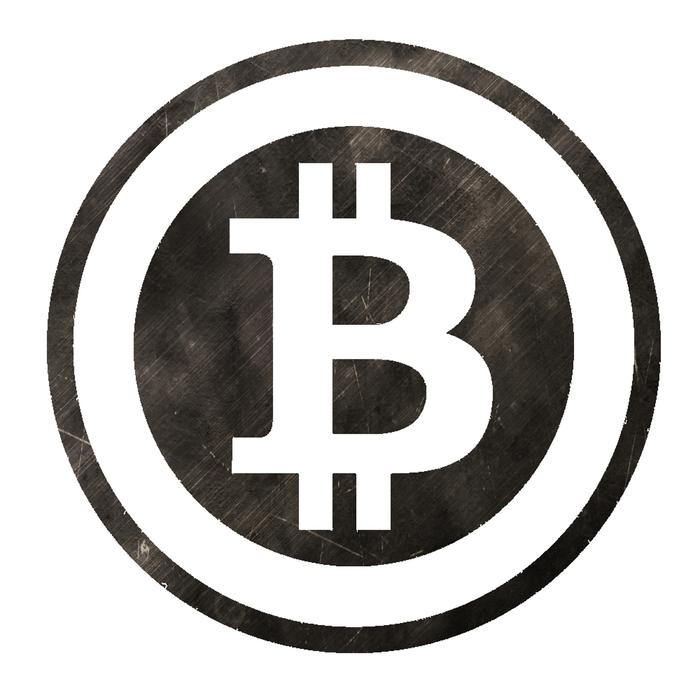 bitcoin symbol on white background