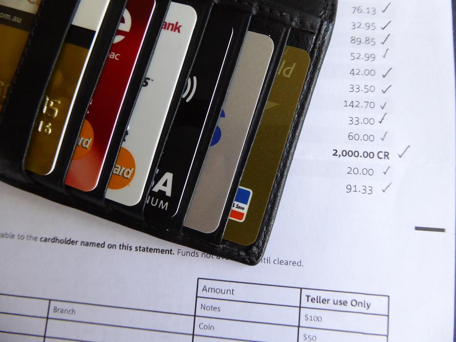 cardholder with cards