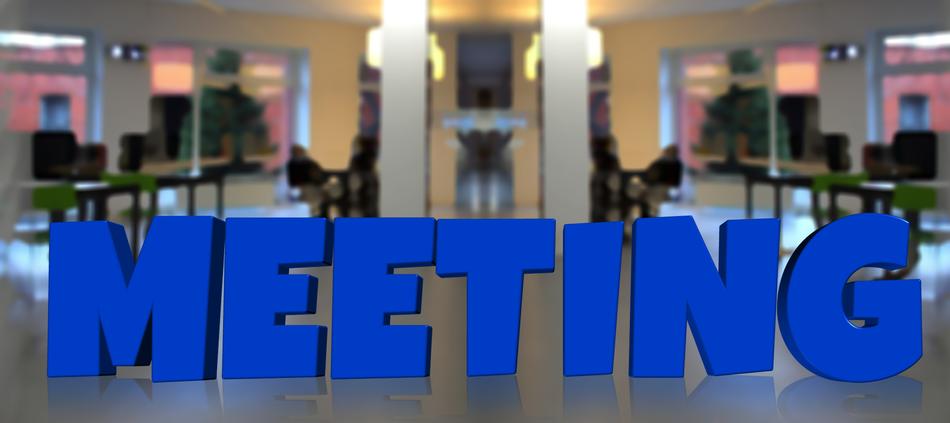 meeting blue text