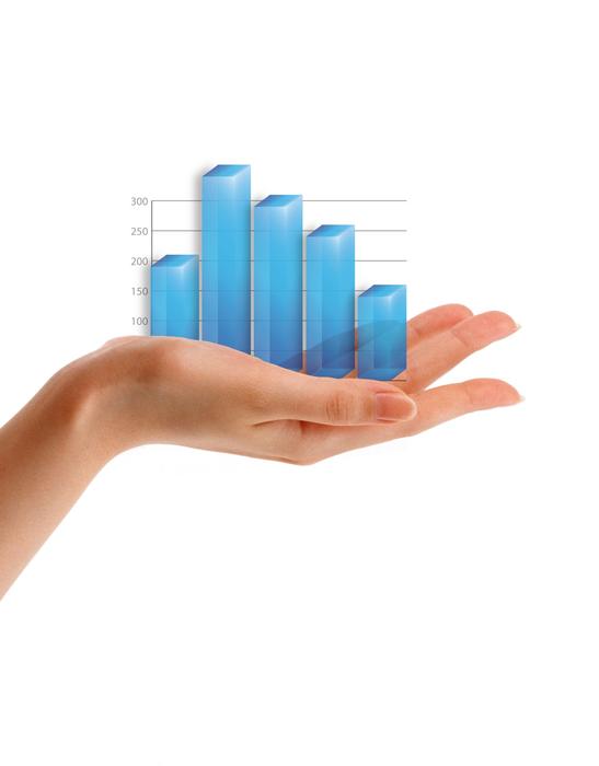 Graph on female Hand