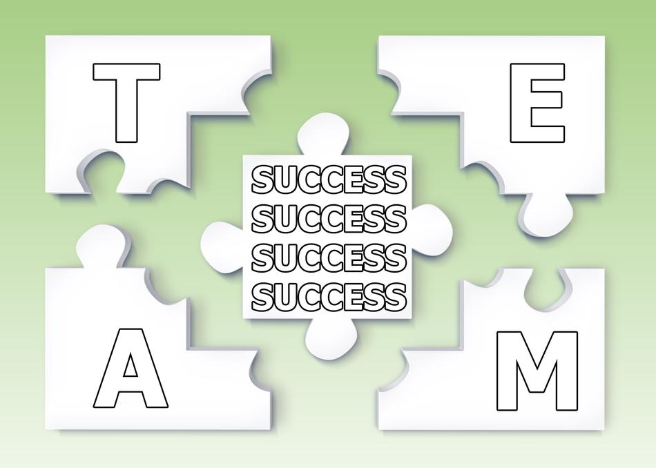 team puzzle success