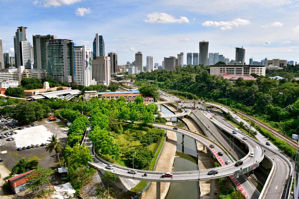 panoramic view of the modern urban infrastructure