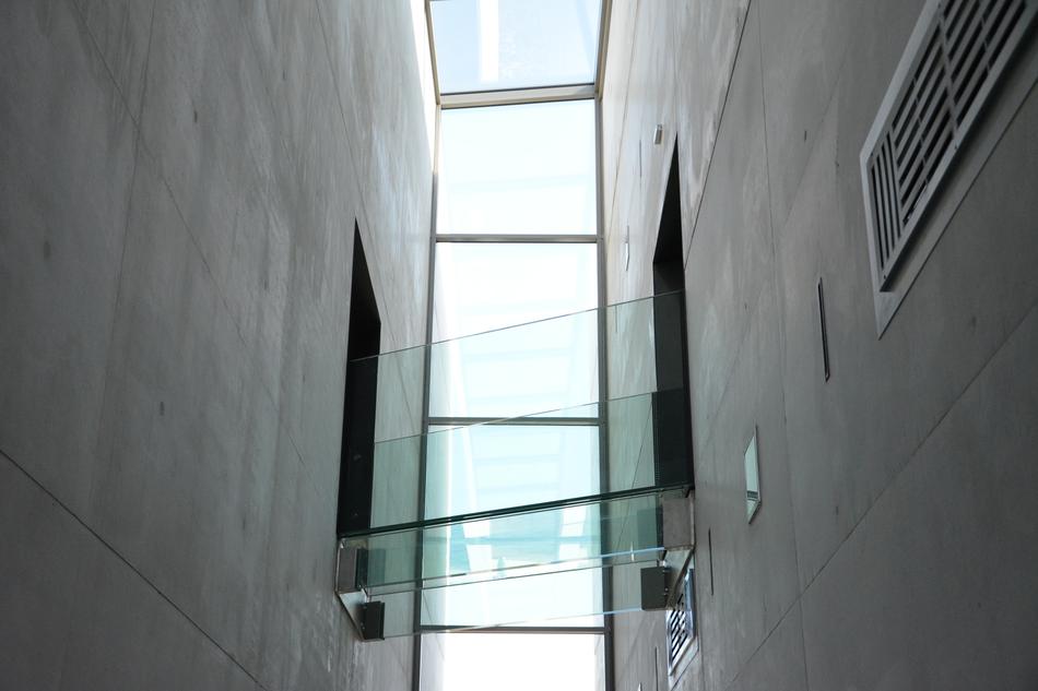 Buildings, with the transparent windows, with the light