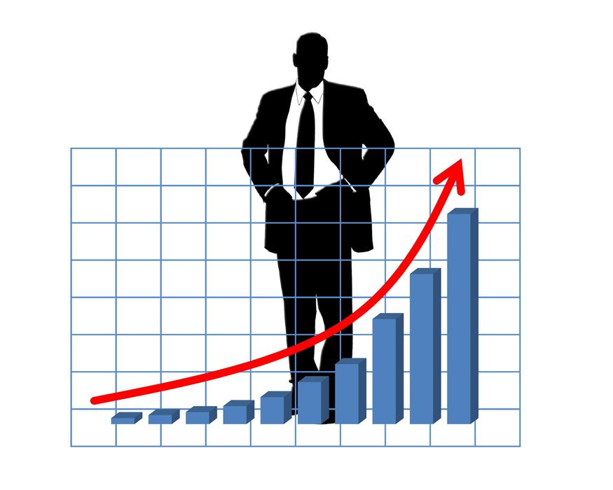 businessman and chart