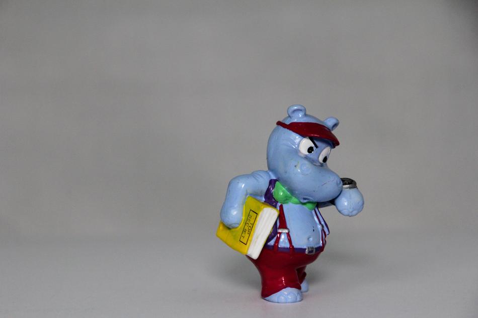 blue Hippo plastic toy