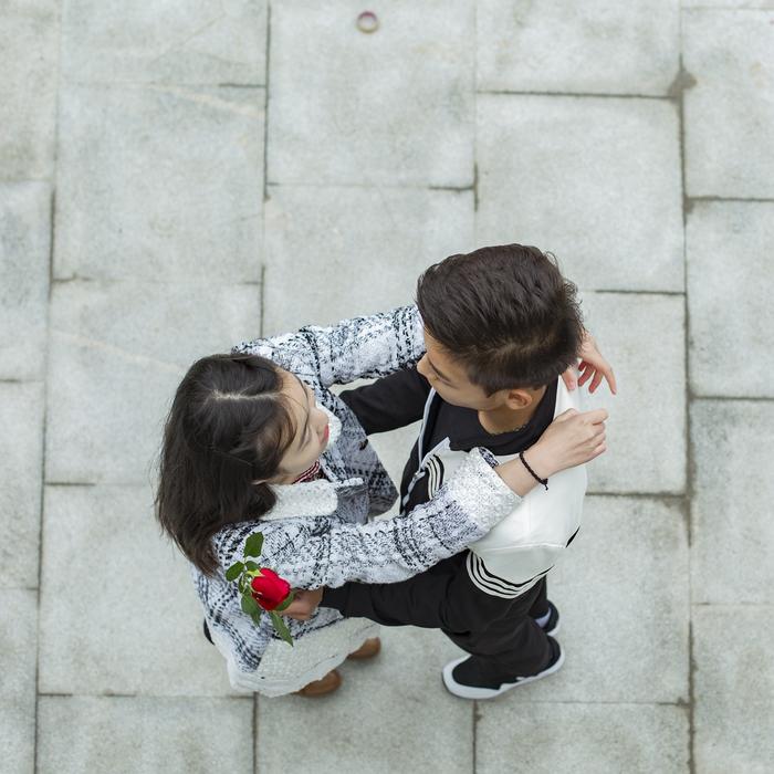 meeting of a couple in love