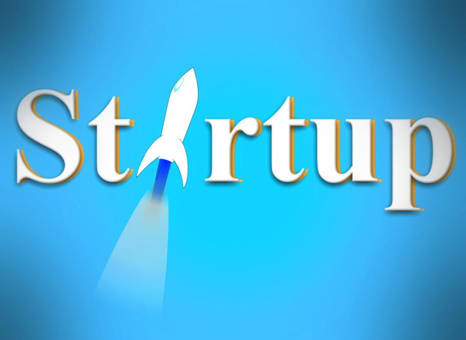 Starup logo on blue background
