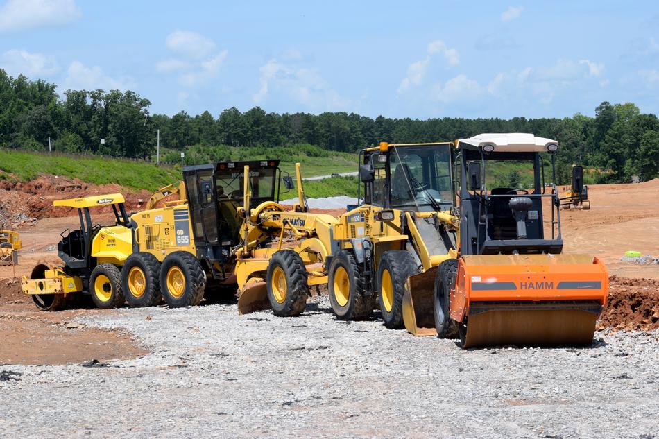 heavy machinery at a construction site in georgia