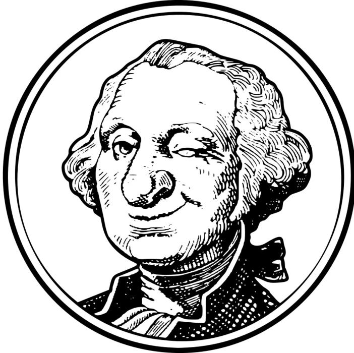 money washington winking president icon