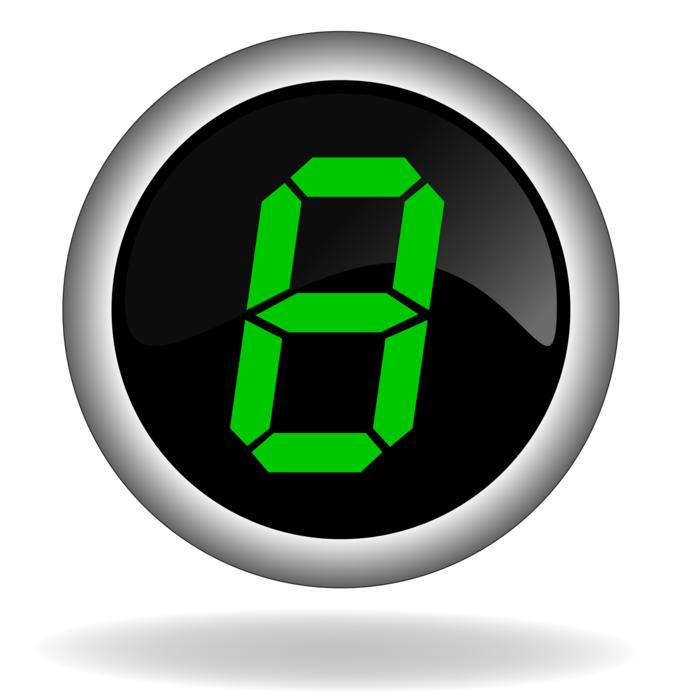 8 on the black button