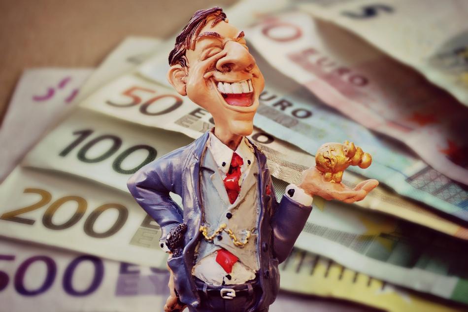 profit businessman finance boom figure