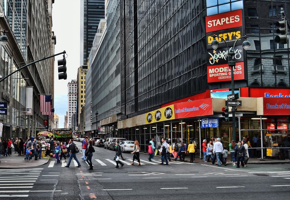 People on the street in new york
