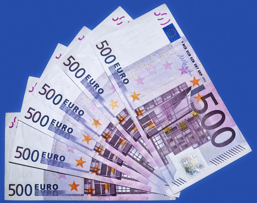 background picture with euro banknotes