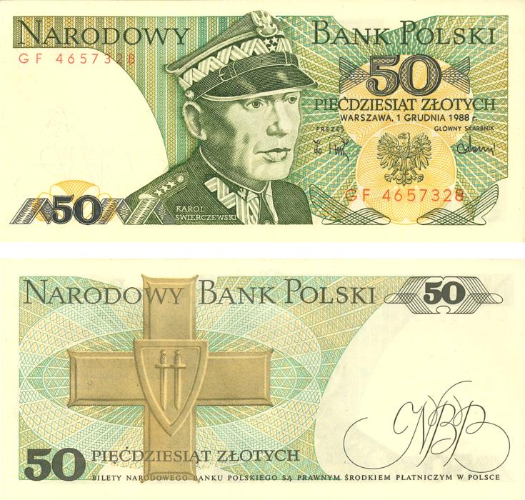 old money in denominations of 50 on a white background