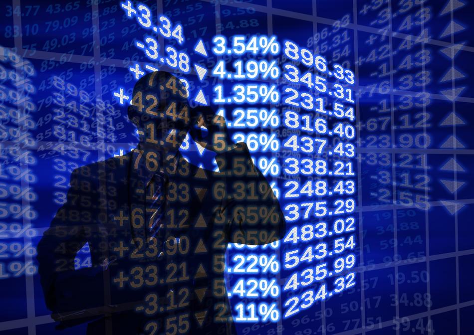Person looking on costs with percents