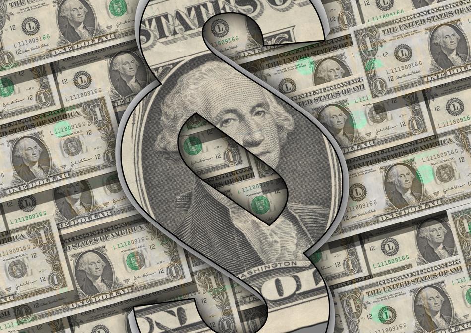 clause sign on the dollar background