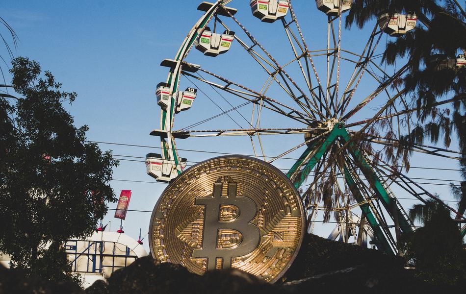 Cryptocurrency Risk Bitcoin and ferris wheel