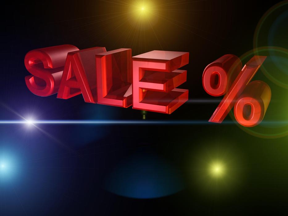 inscription sale on the background of the starry sky