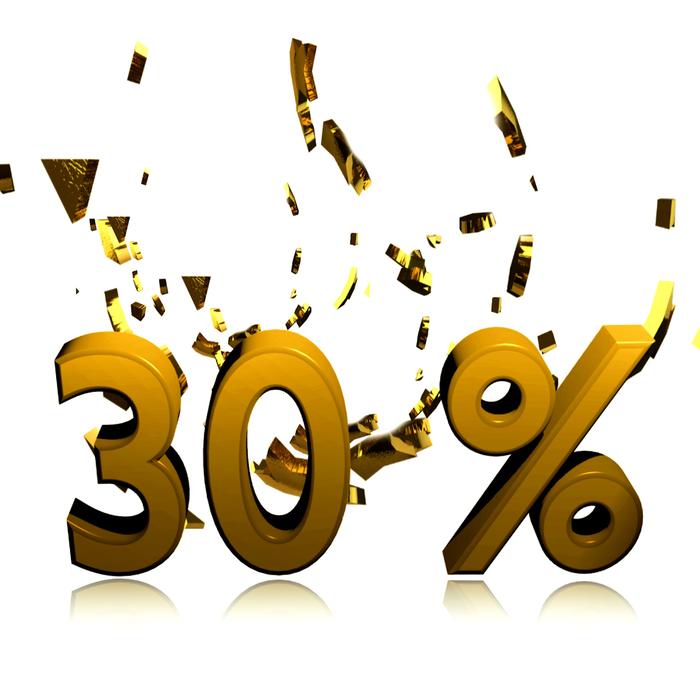 clipart of 30 percent discount adoption